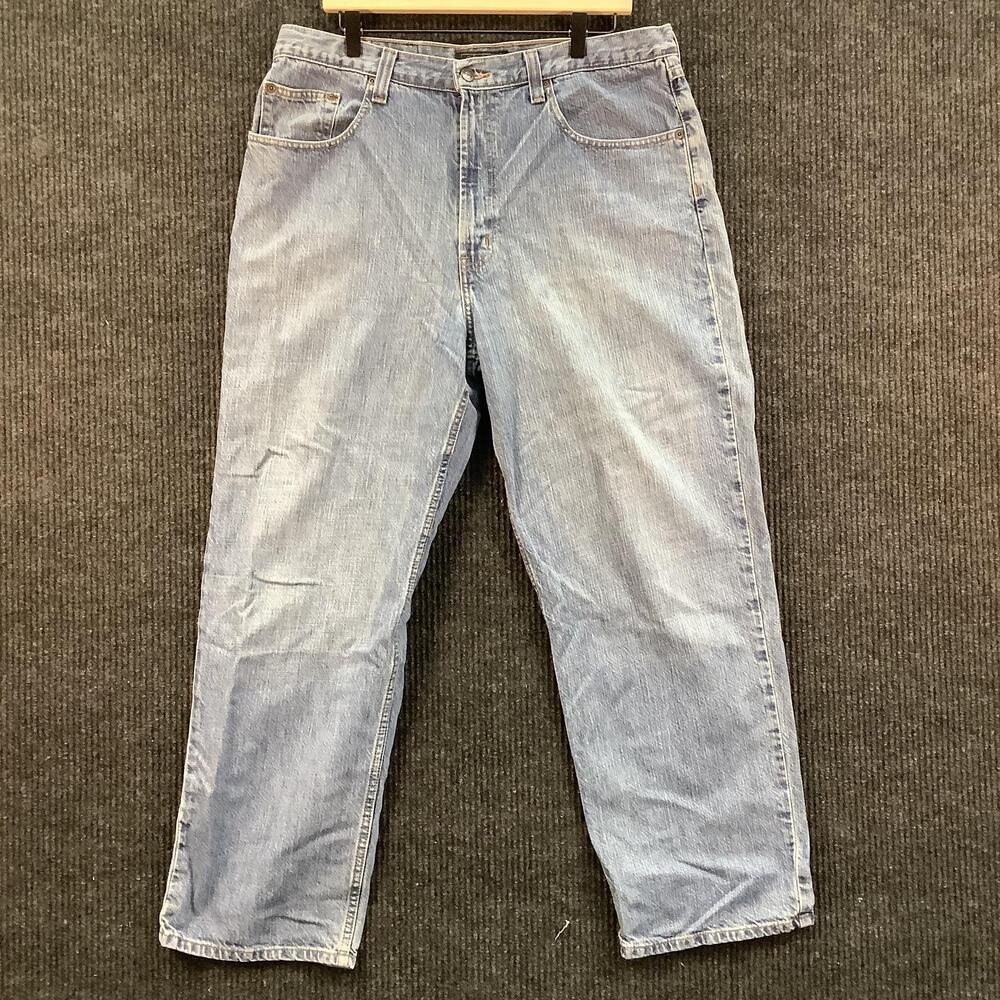 Axist Jeans Mens 38x30 Blue Light Wash Straight Leg Denim Pants Zip Fly 5 Pocket